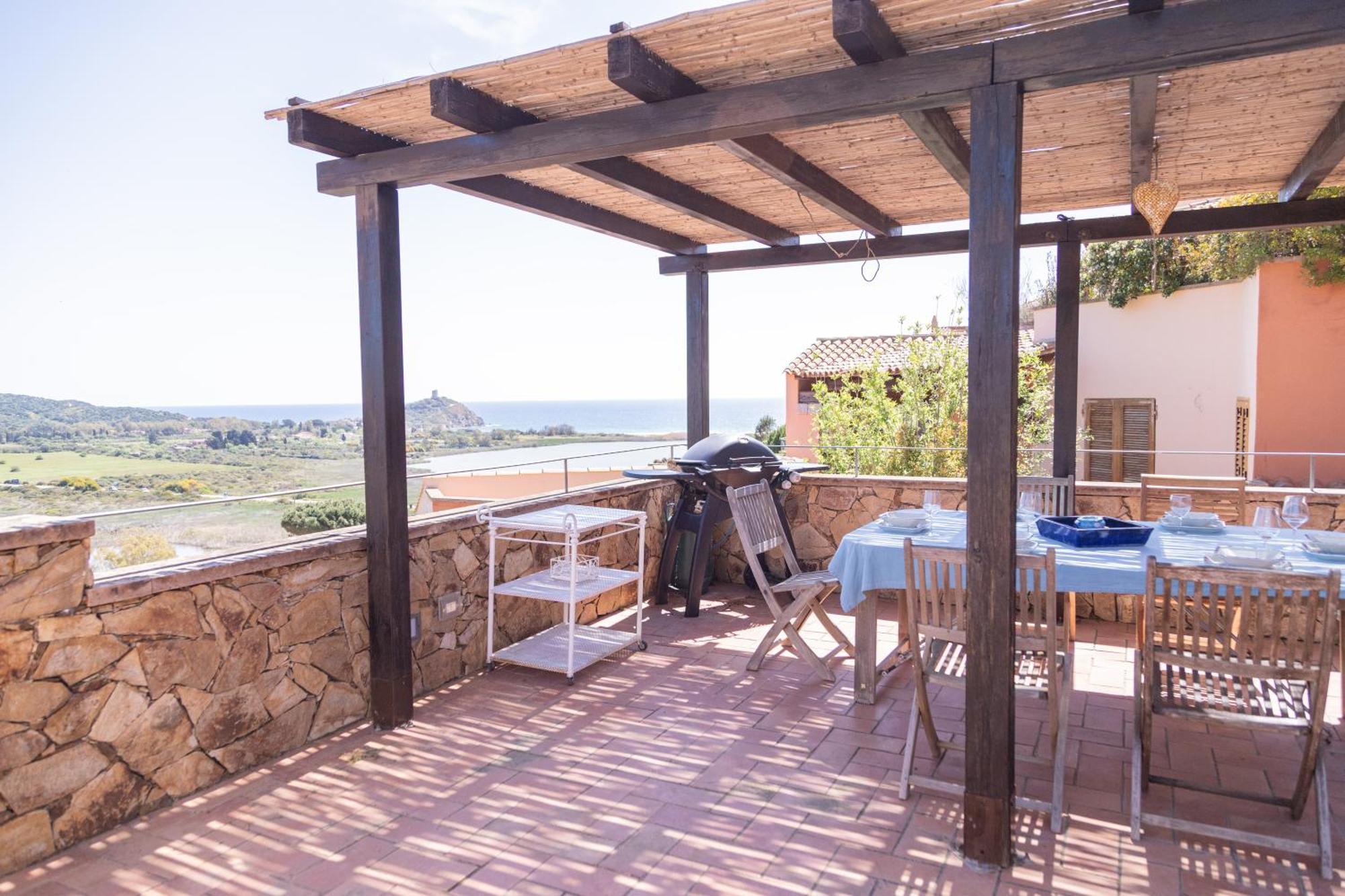 Residenza Del Barone Villa Zoe Chia - Vista Mare Экстерьер фото