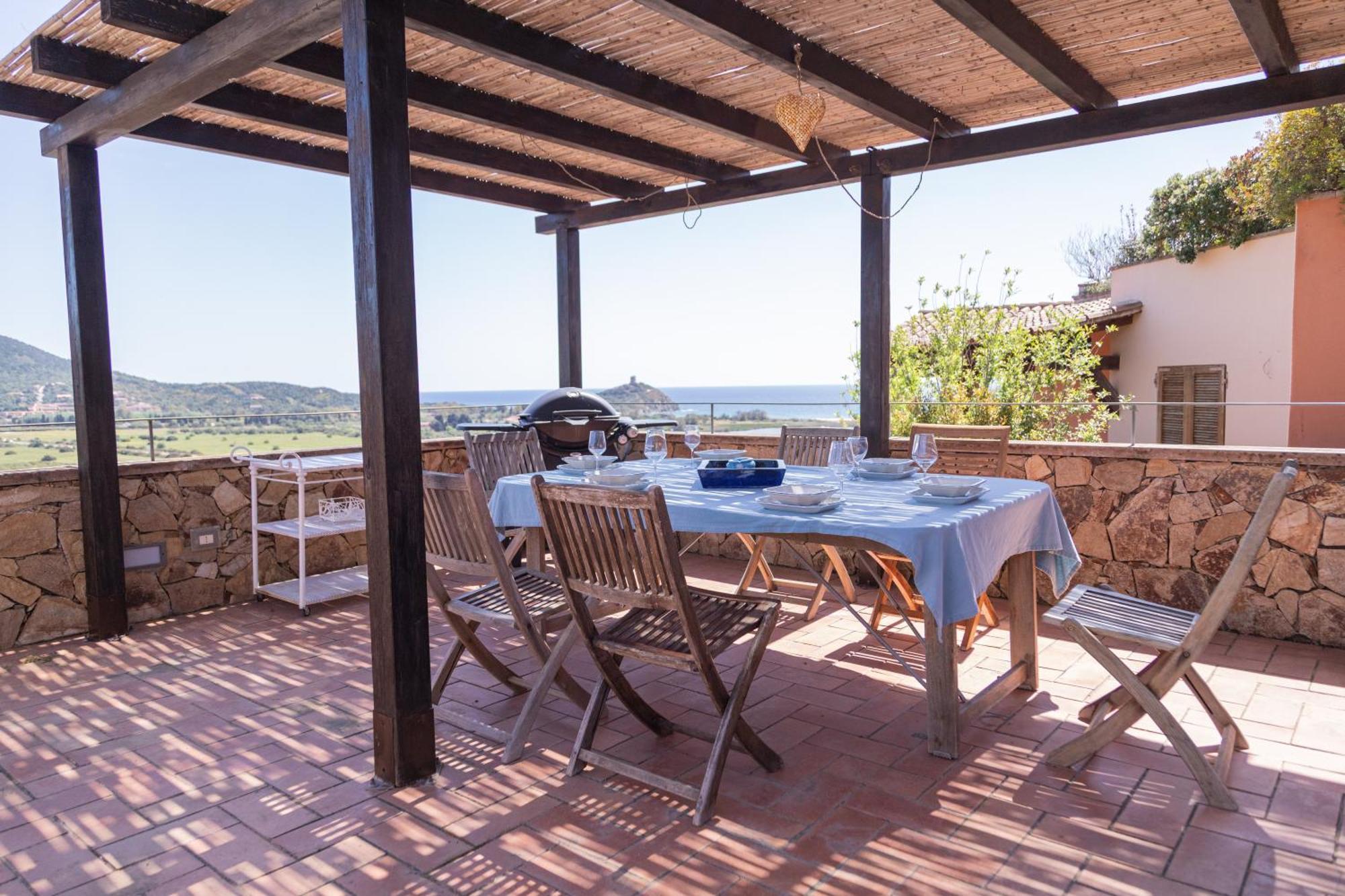 Residenza Del Barone Villa Zoe Chia - Vista Mare Экстерьер фото