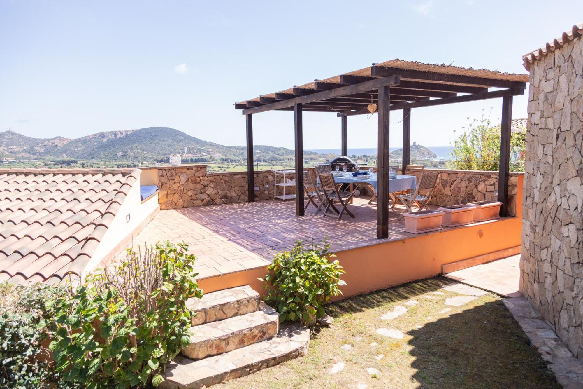 Residenza Del Barone Villa Zoe Chia - Vista Mare Экстерьер фото